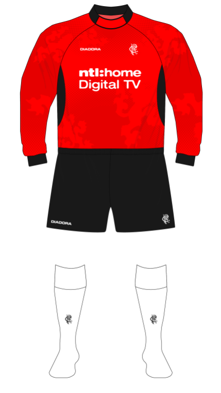 Rangers' 2002-03 second choice goalkeeper kit